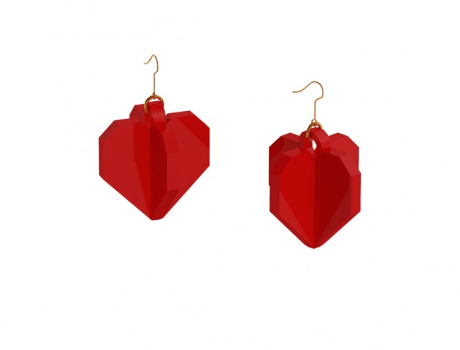 pixel heart earrings 